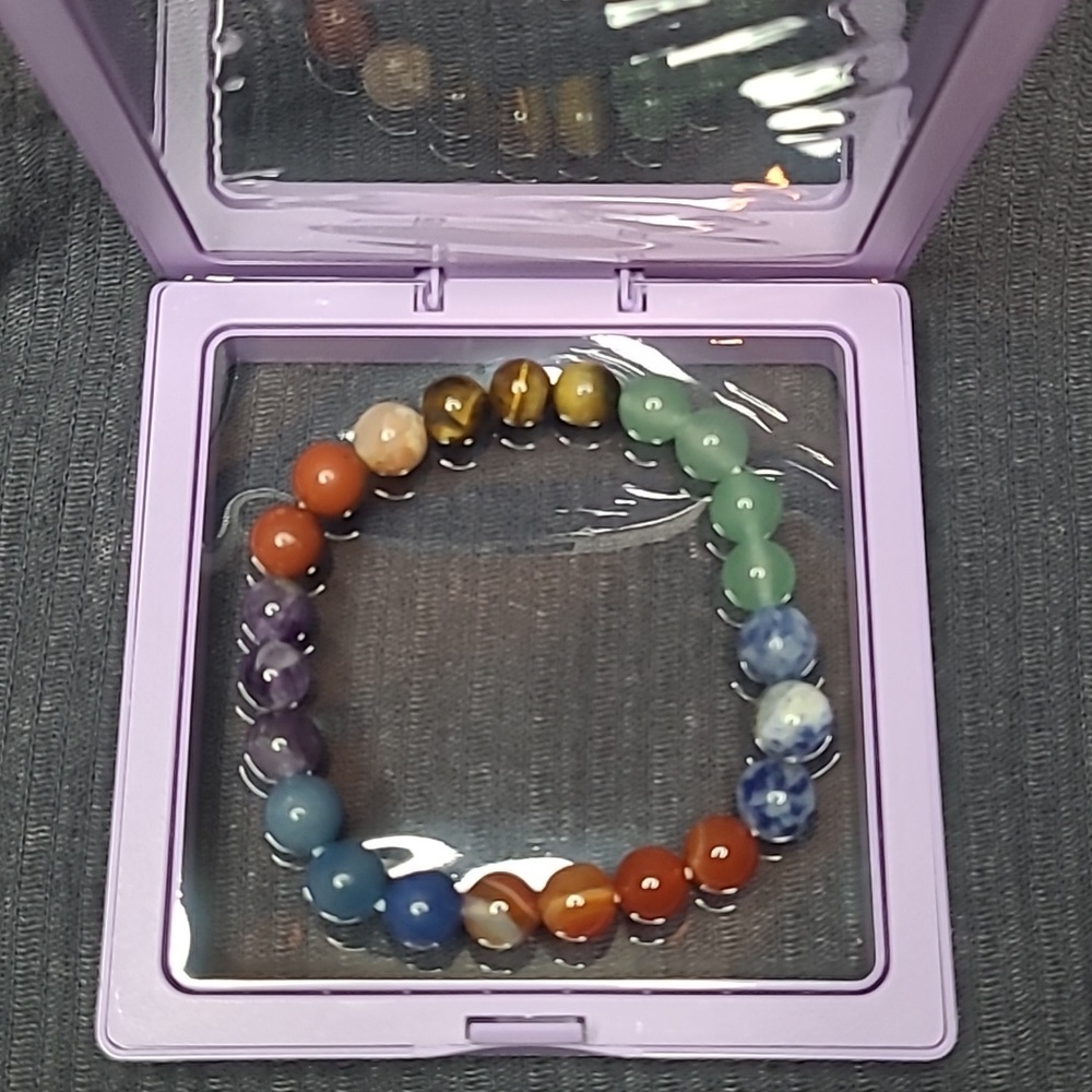 Multi-Colored Beaded Stretch Bracelet